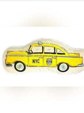 Harry Barker Yellow Taxicab Canvas Dog Toy NYC Travel Theme NWT